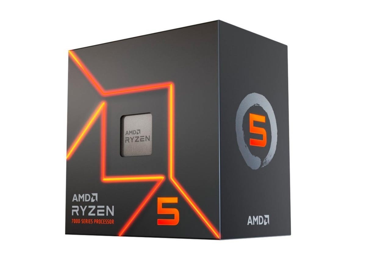 Procesador AMD Ryzen 5 7600 3.8/5.1GHz, 32MB L3, 6-Core, AM5, 65W.