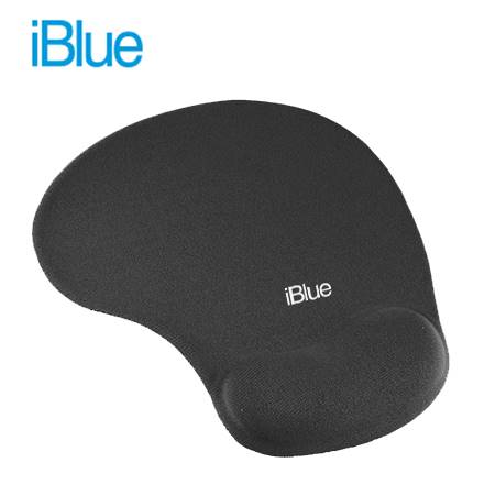 Mouse pad iblue md c/descansador negro MP-372-BK