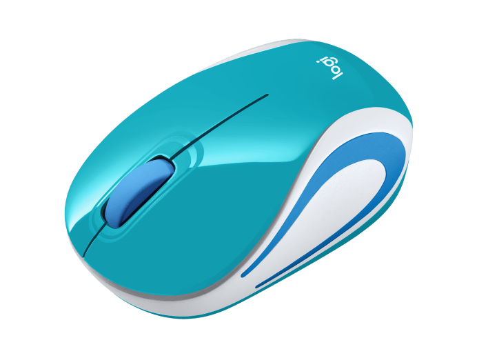 Mouse inalámbrico ultraportatil Logitech Turqueza mini M187 (910-005363)