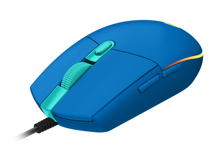 Mouse Logitech Gaming G203 LIGHTSYNC con cable 6 botones Azul ( 910-005792 )