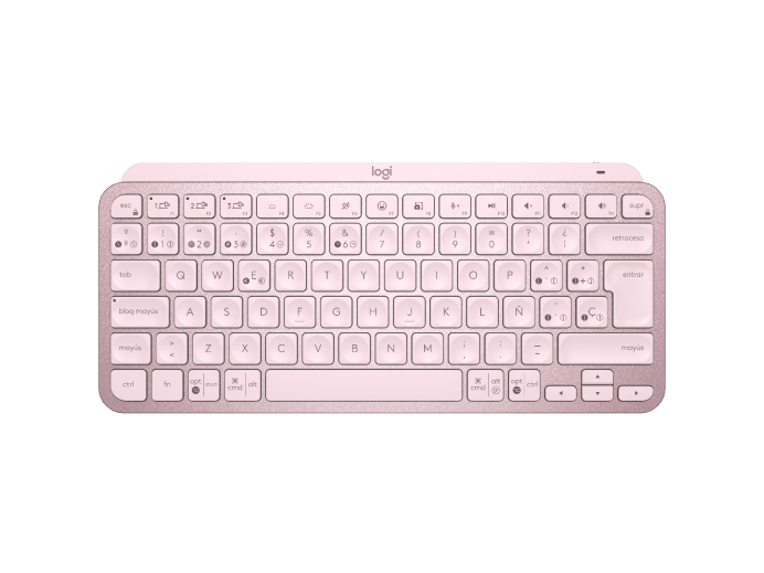 Teclado inalámbrico iluminado Logitech MX Keys Mini Rosado 920-010478