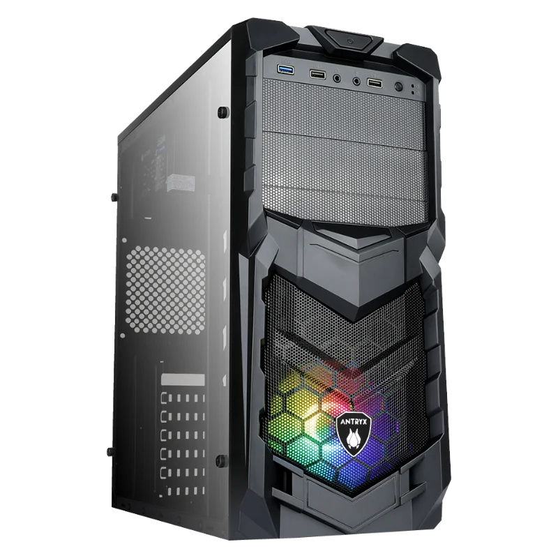 CASE C/FUENTE 350W ANTRYX ELEGANT 670, C/VENTANA, USB3.0 (AC-E670P-350CP)