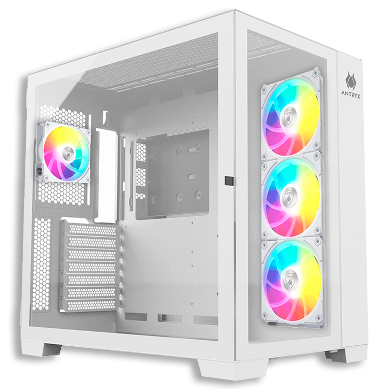 CASE ANTRYX FX 900 WHITE, 2 VIDRIO TEMPLADO, ARGB FAN X3, USB TIPO-C (AC-FX900W)