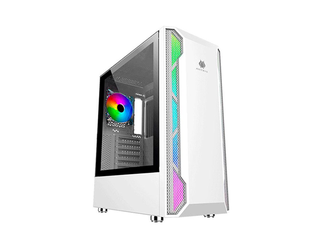 CASE ANTRYX RX 430U WHITE USB3.0, ARGB FAN X1, C/CINTA LED, VIDRIO TEMPLADO (AC-RX430UW)