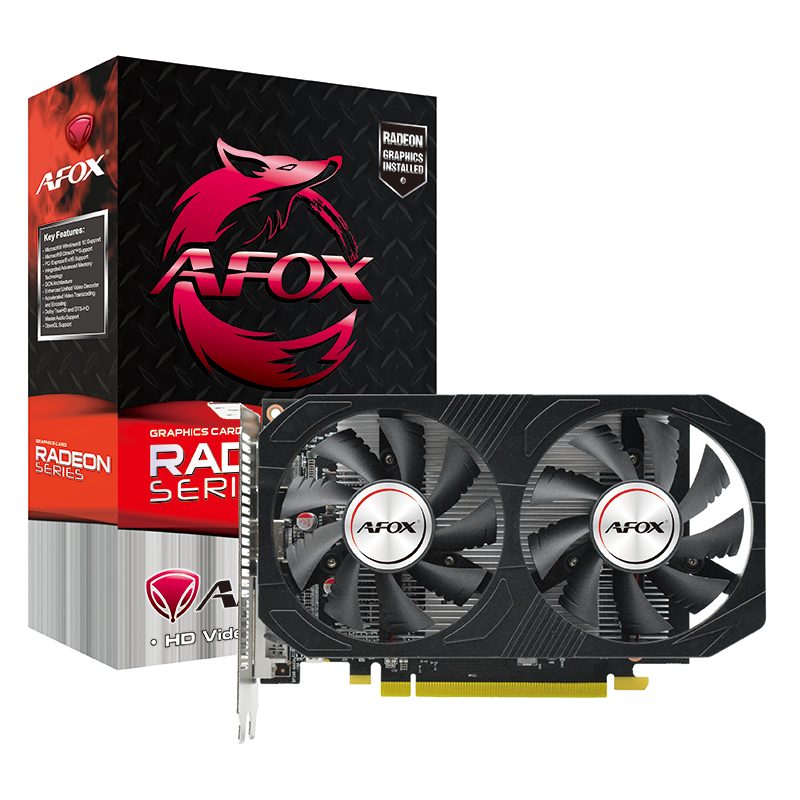 Tarjeta de video AFOX Radeon RX 550 4GB GDDR5, PCIe 3.0, DP, HDMI, DL-DVI-D ( AFRX550-4096D5H4-V6)