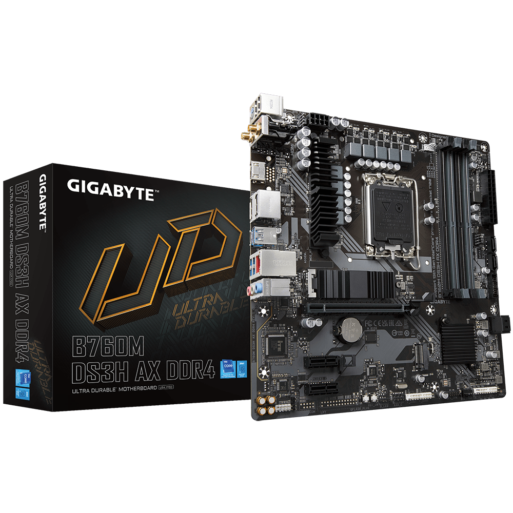 Motherboard Gigabyte B760M DS3H AX DDR4 (rev. 1.0) Chipset Intel B760 LGA1700 mATX