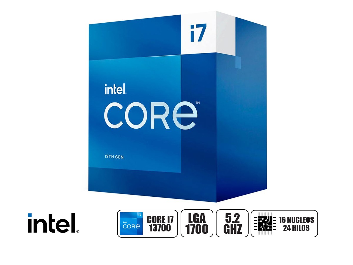 Procesador Intel CORE I7-13700 2.10GHZ SKTLGA1700 30.00MB CACHE BOXED