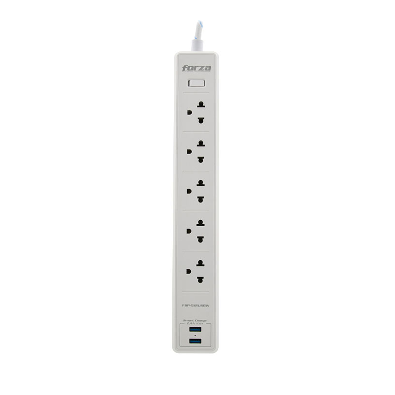 Supresor de pico Forza FSP-512USBW Surge protector – AC 110/220 V