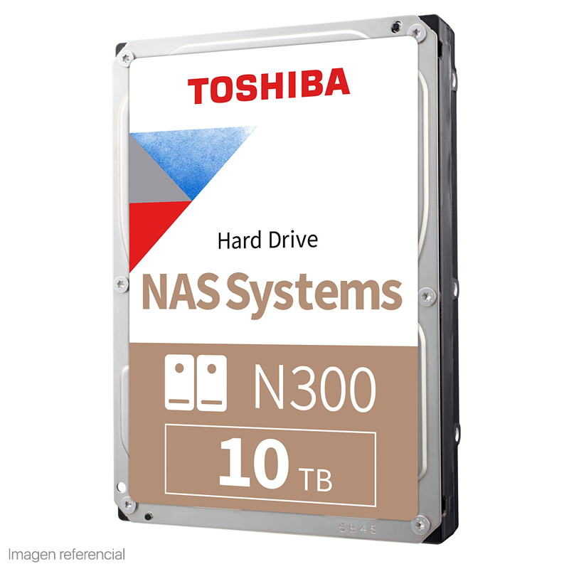 Disco duro Toshiba N300, 10TB NAS, SATA 6.0Gb/s, 7200rpm, 256MB Cache, 3.5