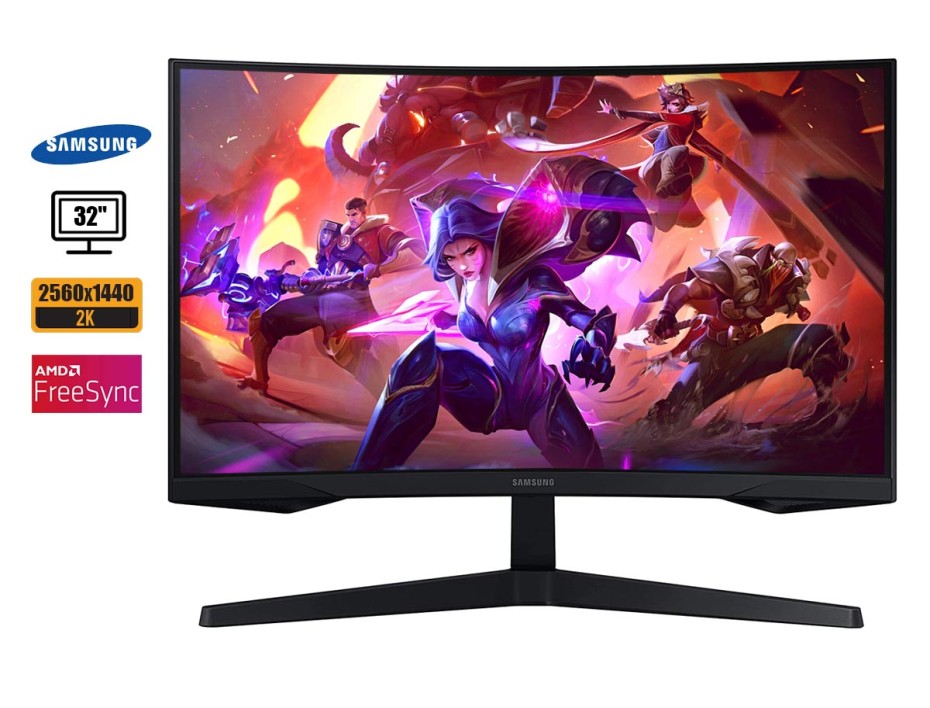 Monitor gaming LCD Samsung Odyssey G5 S32AG550EL 81.3cm (32") WQHD Pantalla curva