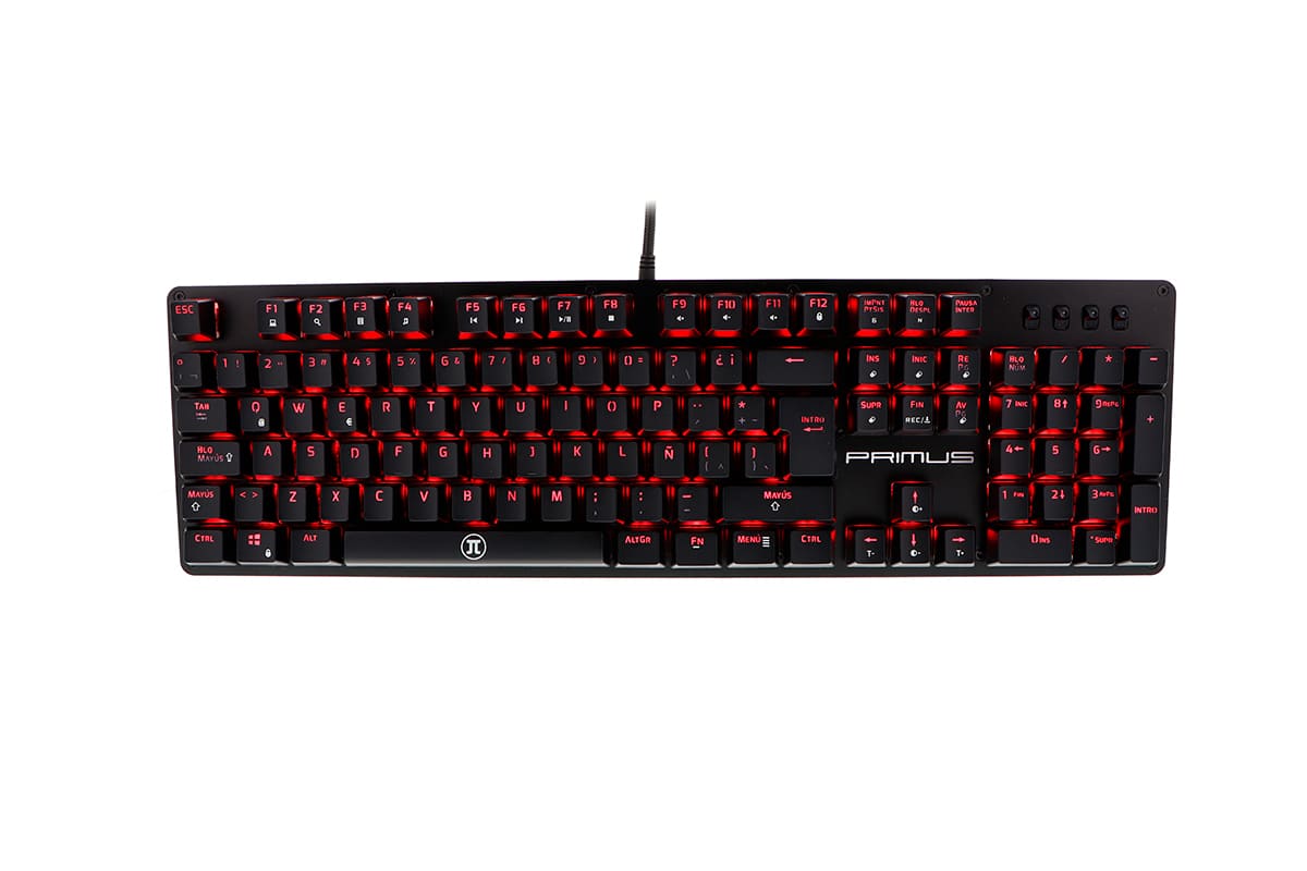 Teclado Gamer Primus Gaming Ballista100T español con iluminación PKS-103S