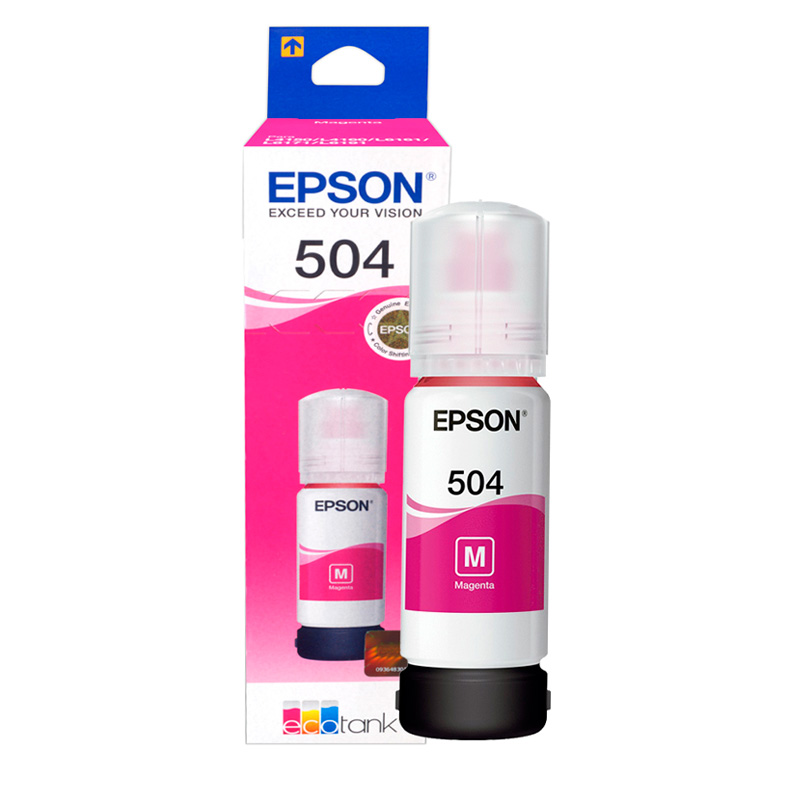 Botella de tinta EPSON T504320-AL, color Magenta, contenido 70ml