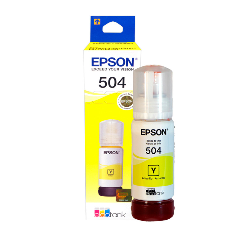 Botella de tinta EPSON T504420-AL, color amarillo, contenido 70ml