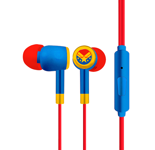 Auriculares xtech marvel capitana marvel con control en línea y micrófono (XTE-M100CM)