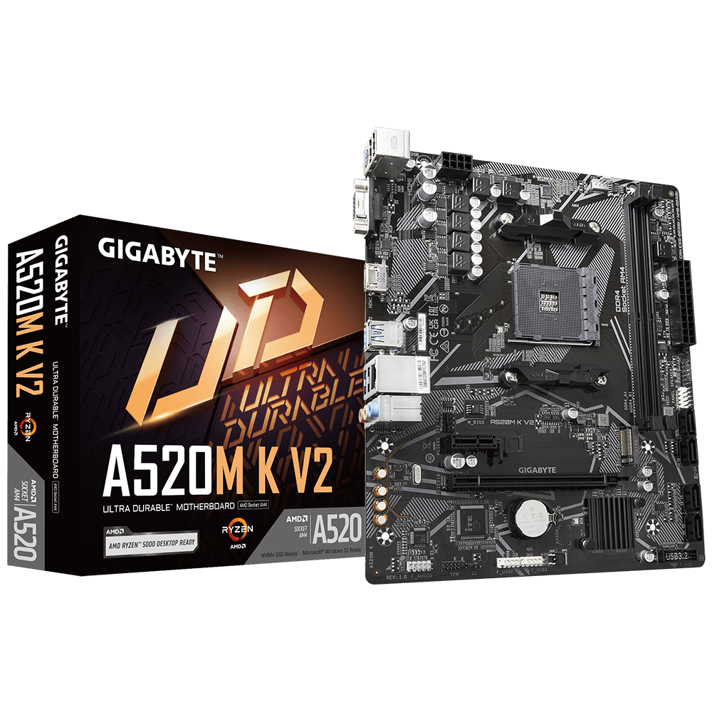 Placa con Socket AMD AM4 – GIGABYTE A520M K V2