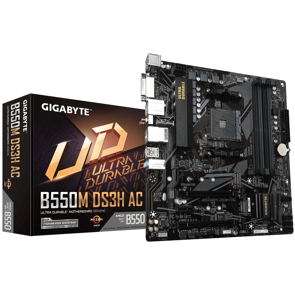 Mainboard con Socket AMD AM4 – GIGABYTE/ B550M DS3H AC DDR4