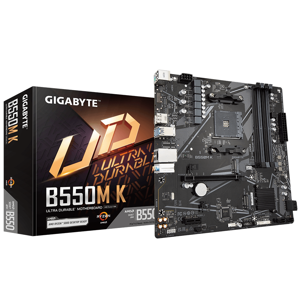 Mainboard con Socket AMD AM4 – GIGABYTE//MB GB B550M K AM4 S/V/L DDR4