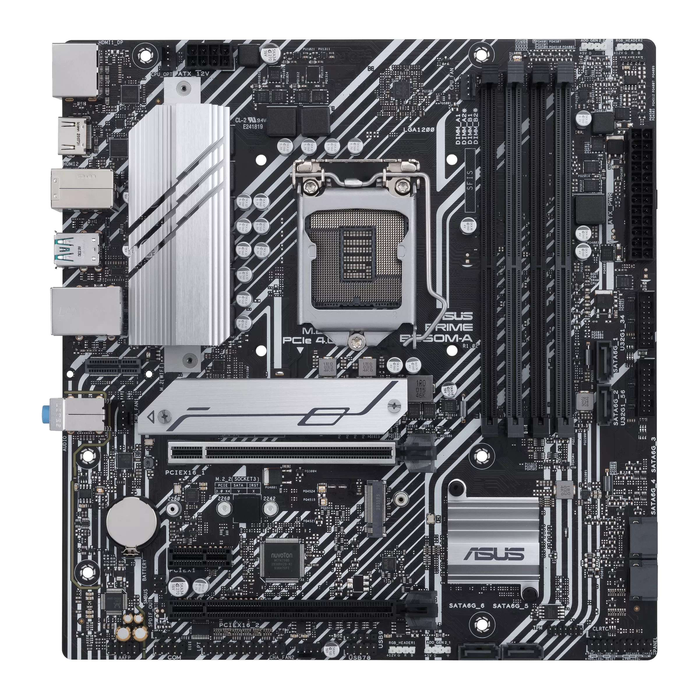 Placa Asus Prime B560M-A, Intel B560, LGA1200, DDR4, LAN, 2 x HDMI, 1 x DP, USB 3.2