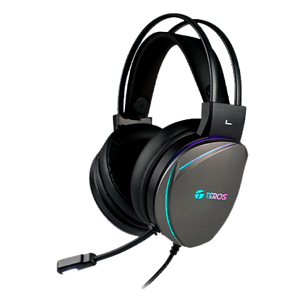 Auriculares Gaming TEROS estéreo 7.1, micr, USB, Luces RGB (TE-8170N)