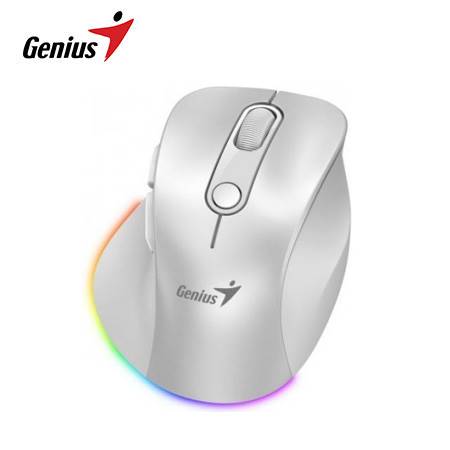 MOUSE GENIUS ERGO 9000S RECARGABLE WIRELESS RGB WHITE (31030039400)