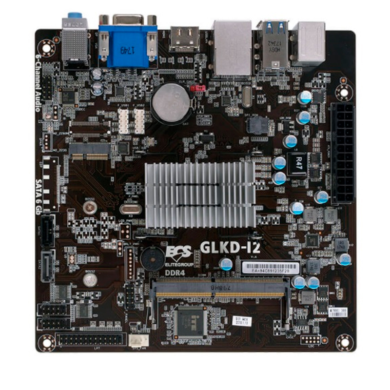 Placa ECS Glkd-i2 Con procesador Integrado Celeron N4020 1.10 / 2.80 GHz DDR4 SODIMM