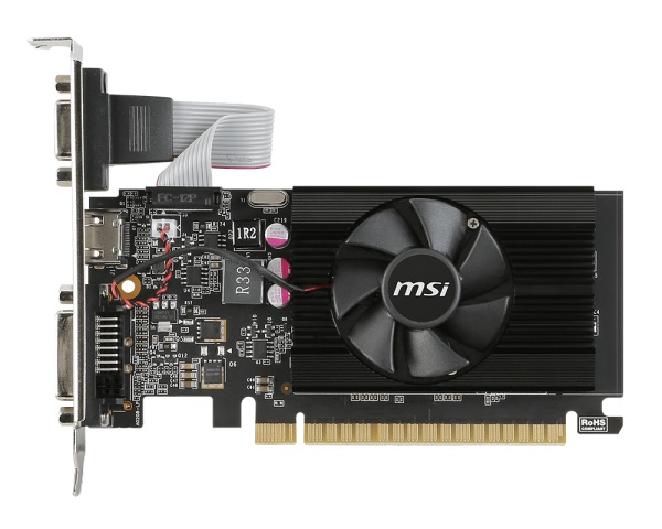 Tarjeta de video MSI Nvidia GeForce GT 710 2GB DDR3 64-bit PCI-e 2.0 Low-Profile