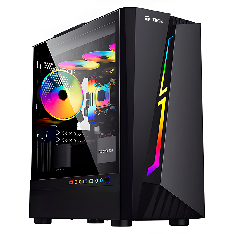 Case Gamer Teros Mid Tower Negro USB 3.0 USB 2.0 Audio (TE1172N)