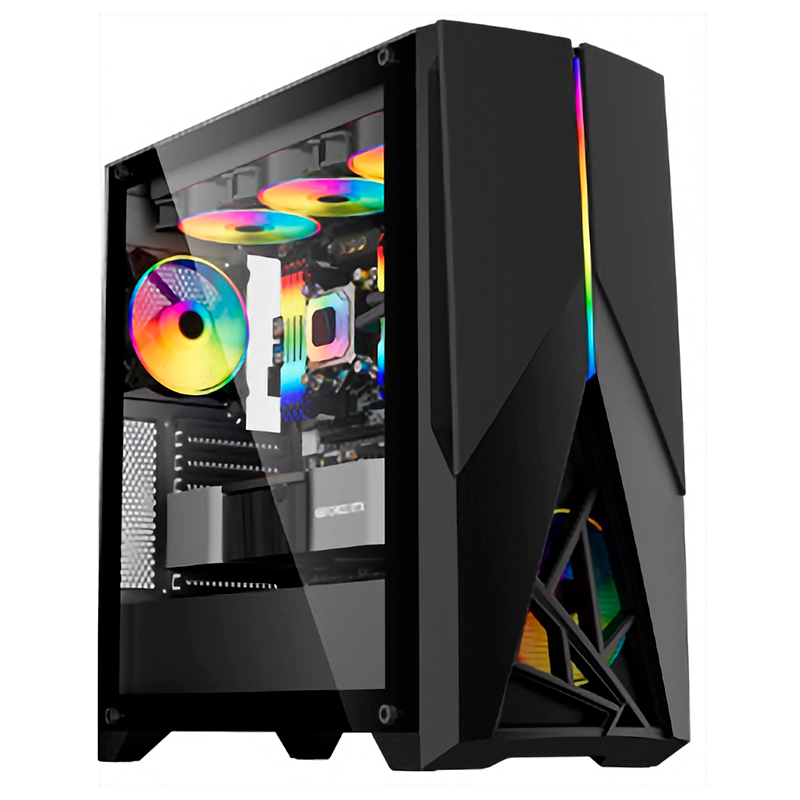 Case Gamer Teros Mid Tower Negro USB 3.0 - USB 2.0 Audio (TE1174N)