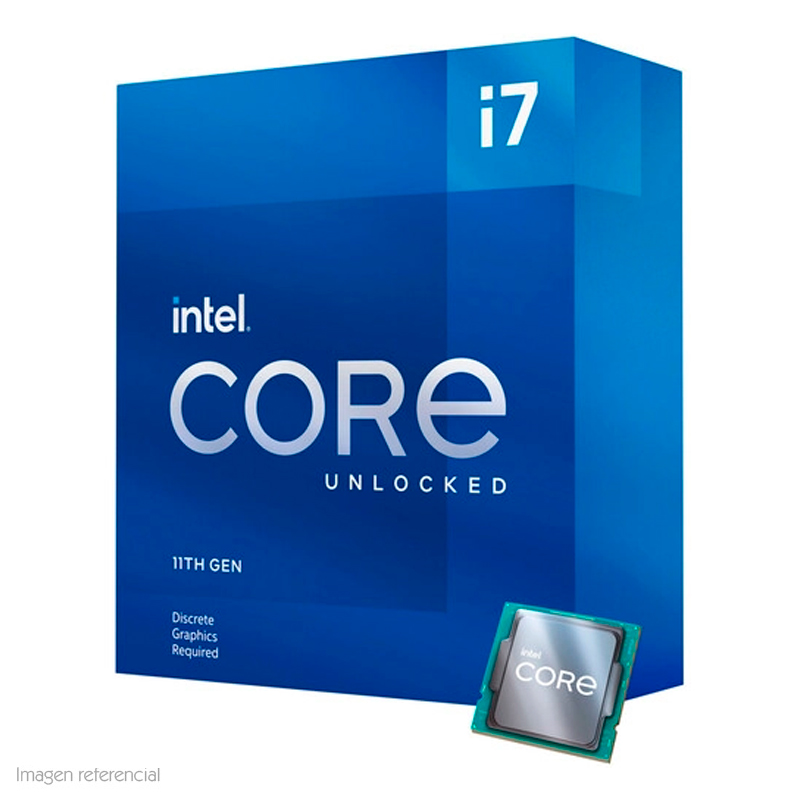 Procesador Intel Core i7-11700KF 3.60/5.00 GHz LGA1200 125W – No incluye Fan Cooler, ni controlador grafico (Video)