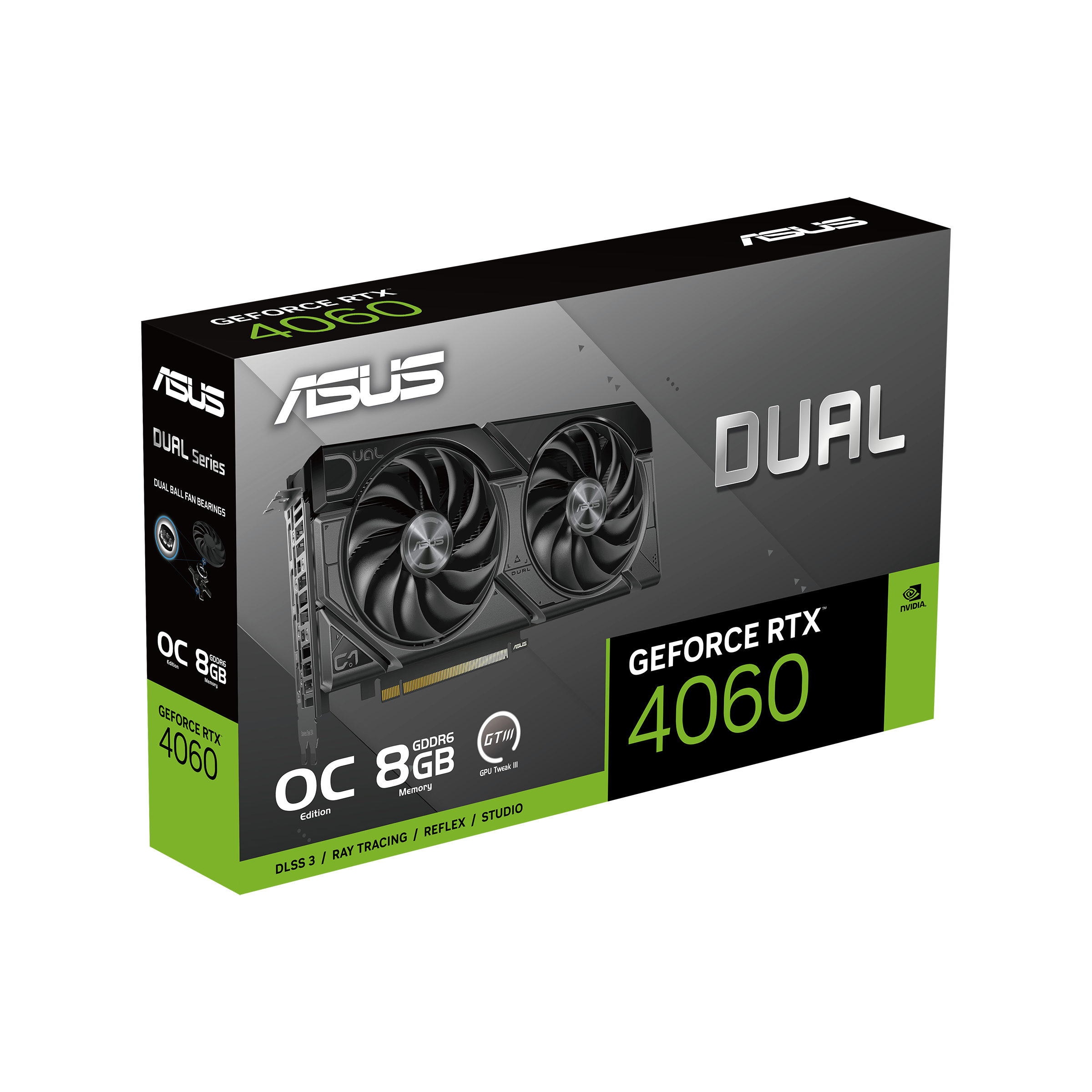 Tarjeta de video ASUS Dual GeForce RTX 4060 EVO OC Edition 8GB GDDR6 PCI Express 4.0