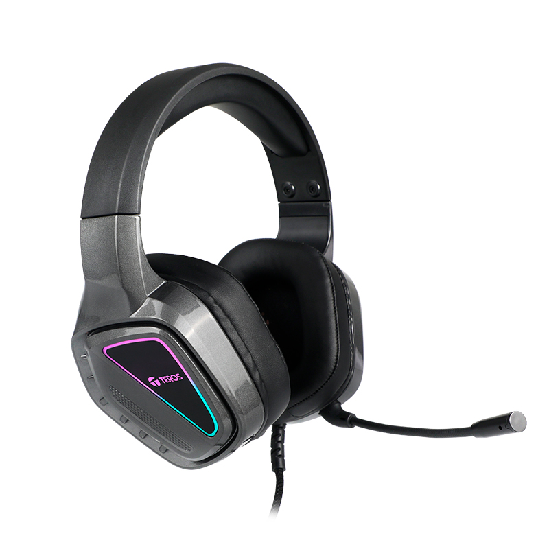 Auriculares gaming TEROS estéreo micrófono luces RGB (TE-8171N)