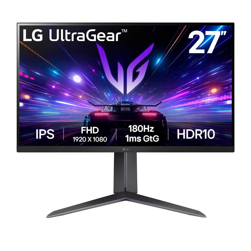 Monitor Gamer LG 27″ UltraGear Plano FHD IPS (1920×1080) HDMI/DP/HP-OUT (27GS65F-B)