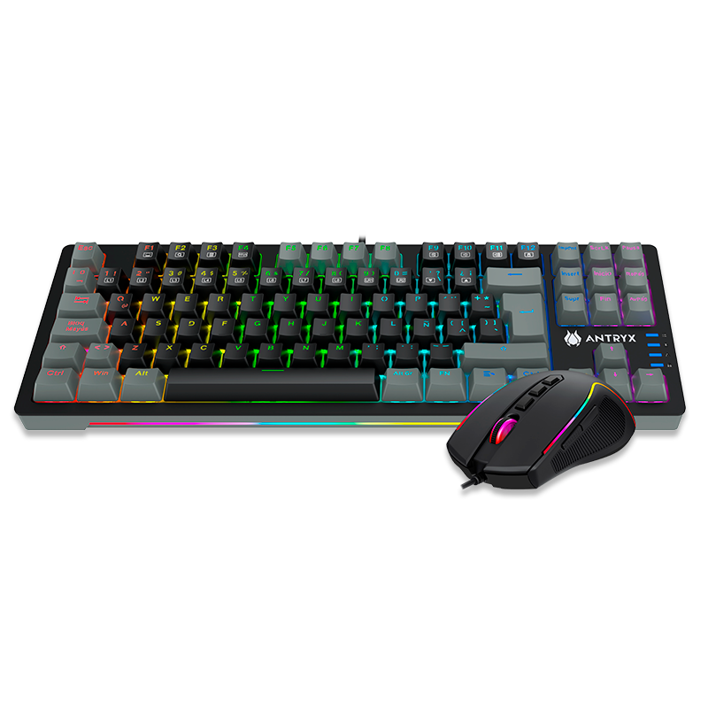 KIT GAMING TECLADO MECANICO + MOUSE ANTRYX GC-5500 BLUE SWITCH (AGC-5500KBL-SP)