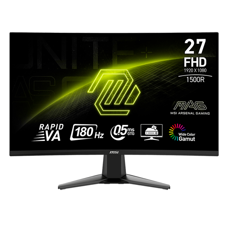 Monitor curvo gaming MSI 27″ FHD Rapid VA 180 Hz HDMI DP (MAG 27C6F)